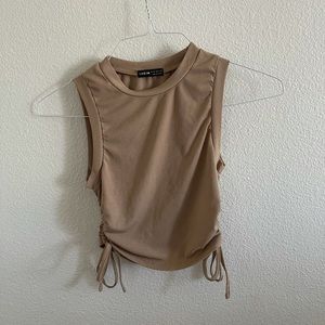 brown/nude tank